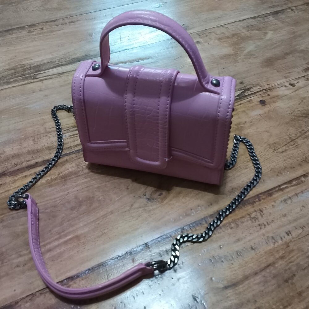 ZARA Crossbody Pink Small Handle Purse
